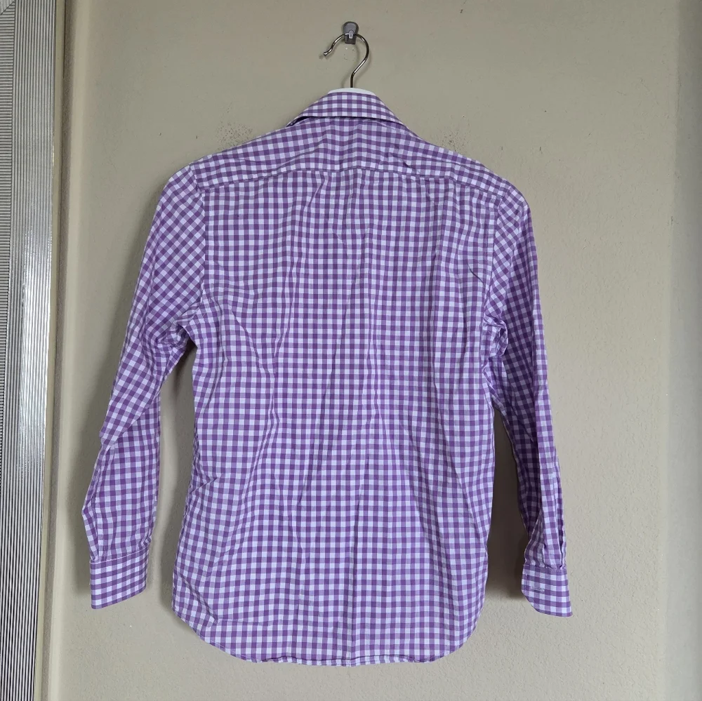 Kids Purple White Gingham Dress Shirt Report Collection 12 Easter Spring Dressy